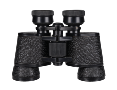 [Transparent Background PNG]Black Binoculars Isolated on White Background - Powered by Adobe