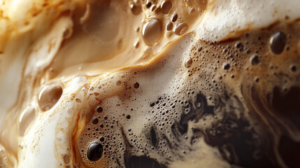 Coffee Crema Closeup Bubbles Texture Brown Beige,