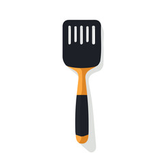 My Simple flat 2D illustration of a spatula isolated on a transparent background, vector, flat design, animation design, simple flat 2D icon, clipart