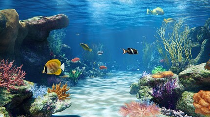 coral reef and fishes