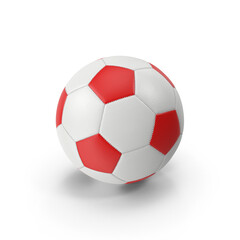 Fototapeta premium Orange Soccer Ball Isolated on White Background