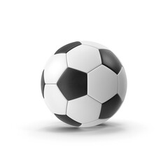 Fototapeta premium Black Soccer Ball Isolated on White Background
