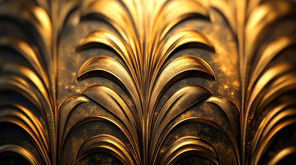 Elegant gold art deco divider for 1920s themed designs