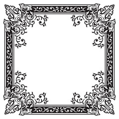 Modern Classic Ornamental Frames with Geometric Decorative Outline