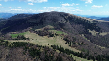 Fototapeta premium Aerial view of Velka Fatra national park, Slovakia