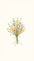 flowers on white background