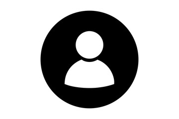 user vector icon with round shape