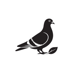 dove icon vector art on white background