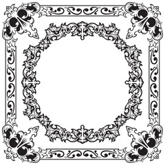 Ornamental Frames with Fine Decorative Lines