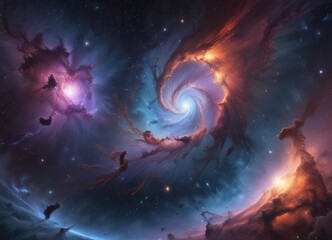 Abstract swirling nebulae, starscapes, galaxies ,  energy,  astrology,  otherworldly