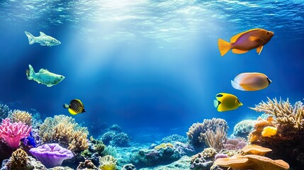 coral reef and fishes