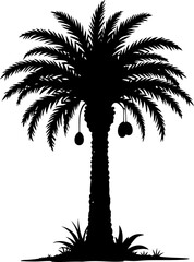 Date Palm Tree Silhouette