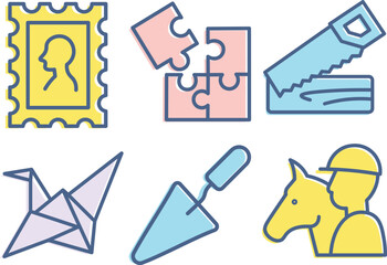 Hobbies and Interest Icon Set
