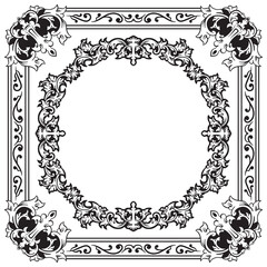 Abstract Ornamental Frames with Minimal Line Detail