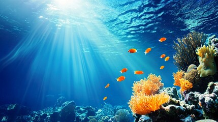 coral reef and fishes