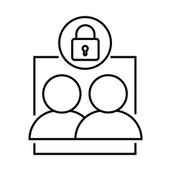Secure User Access Editable Stroke Icon