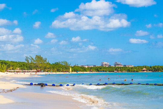 Tropical mexican beach 88 Punta Esmeralda Playa del Carmen Mexico.