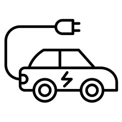 Electric Car Vector Icon