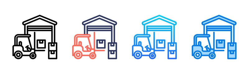 Warehousing icon sheet multiple style collection