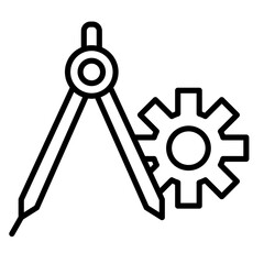 Technical Drawing Vector Icon