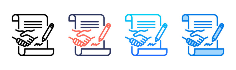 Contracts icon sheet multiple style collection