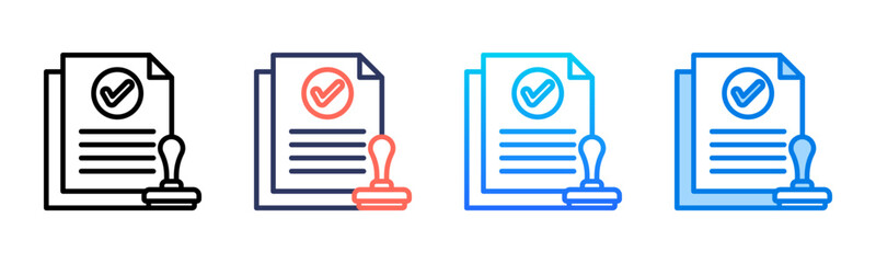 Approvals icon sheet multiple style collection