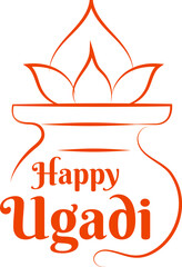 traditional festival holiday background for the New Year's Day for the states of Andhra Pradesh, Telangana, and Karnataka in India