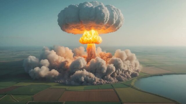 Atomic blast from a height comparable to a bird's flight