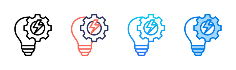 Innovation icon sheet multiple style collection