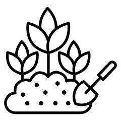 Planting Vector Icon