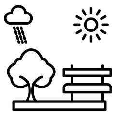 Park Vector Icon