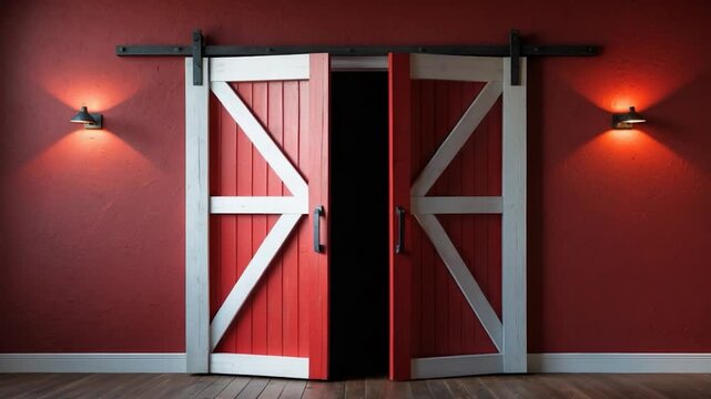 Crimson Barn Door