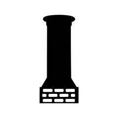 Silhouette of a chimney or flue with brickwork base design image