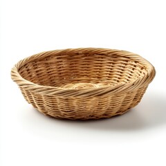 Fototapeta premium Elegant Rattan Basket Handwoven, Natural, Home Decor
