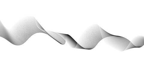 abstract black wave background,Dynamic wave pattern modern, Abstract wave element for design,Modern grey wave on white background. Blending line background,
