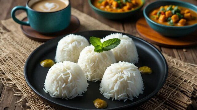 Noolputtu Delights: Idiyappam and Noolappam with Spicy Chickpea Curry and Sweet Coconut Milk