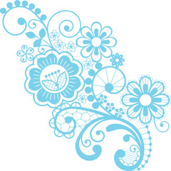 Beautiful flower art and mandala vector design