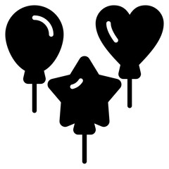 Balloon glyph icon