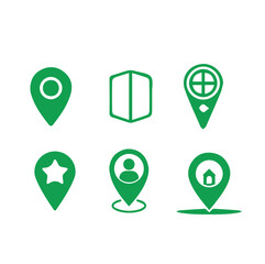 set of map location icons 