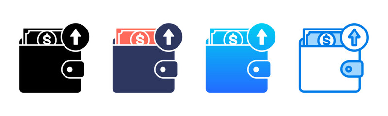 Budgeting icon sheet multiple style collection