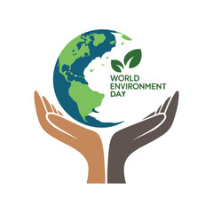 healing planet vector silhouette clip art logo design illustration. World environment day