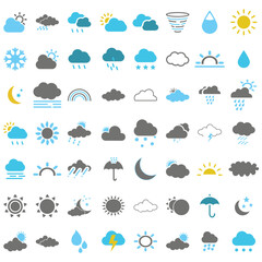 clouds icons shape , design and style in different forms