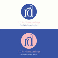 Rd for Monogram, Elegant, Fashion related Logo vector file Template.