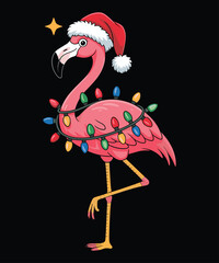 Santa Flamingo T-Shirt