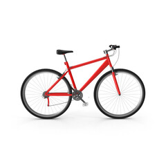 Obraz premium Red Mountain Bike Isolated on White Background