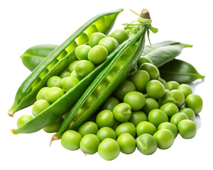 peas-isolated on white background