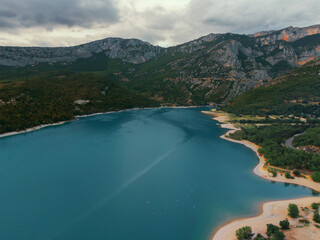 lake and mountains