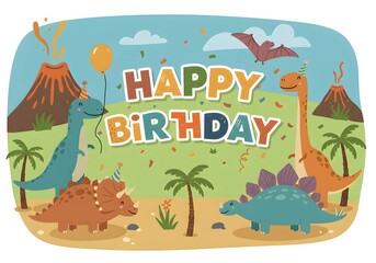 happy birthday animal of a tropical island