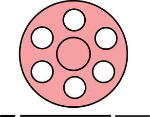 film reel icon vector on white background