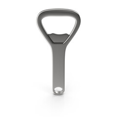 Metal Bottle Opener Isolated on White Background